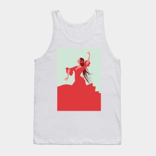 Beautiful Spanish flamenco dancer Tank Top